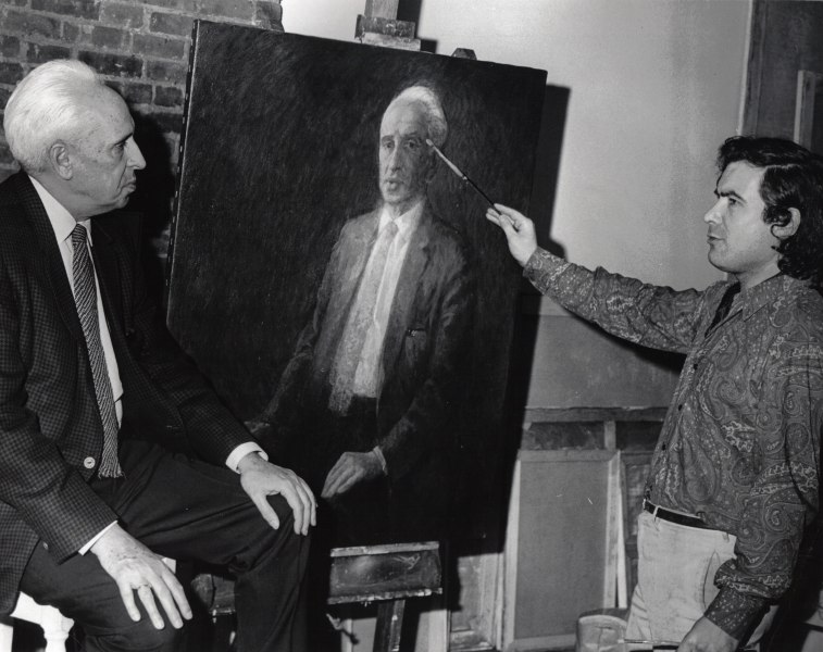 1971 - Pintando el retrato del Premio Nobel Profesor Severo Ochoa, NY